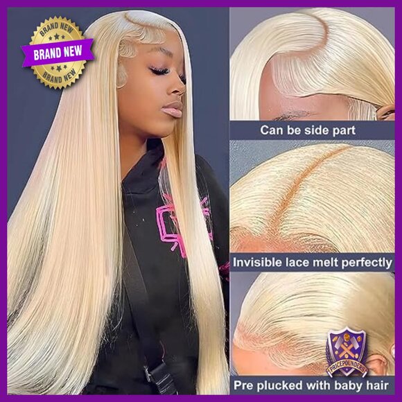 13x6 Lace Front Wig Human Hair Straight 200 Density Pre Plucked 26 Inch main image 6